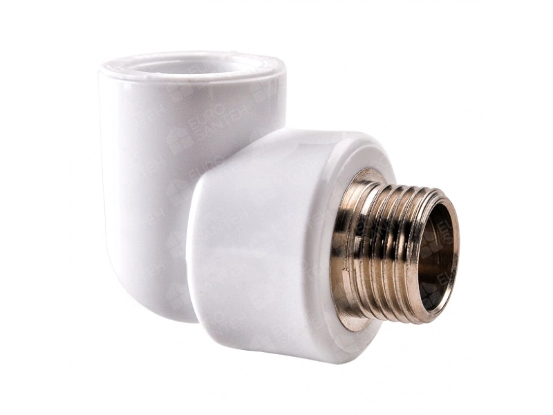 Угол полипропиленовый  с переходом на наружную резьбу d20 мм х 3/4