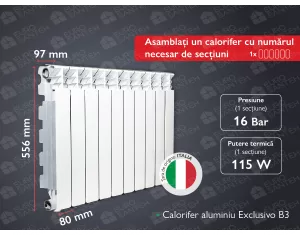 Calorifer aluminiu FONDITAL Exclusivo B3 500/100