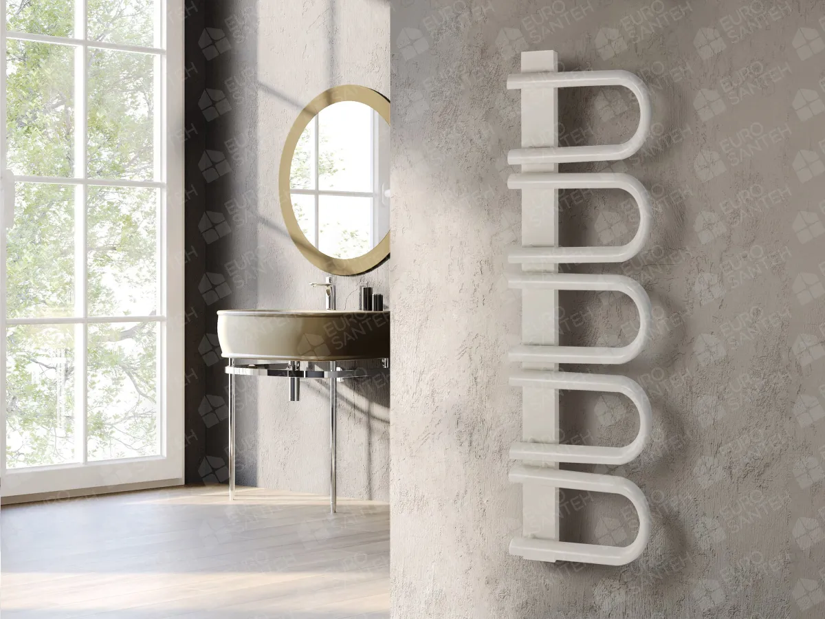 Designer towel warmer LOJIMAX, collection PANA height 345 mm. width 520 mm. Lemon gloss