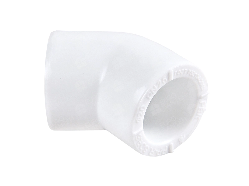 Угол полипропиленовый на 45° d25 мм