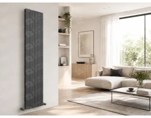 Дизайнерский радиатор CARISA коллекция MONZA DOUBLE 1800x280 мм, Антрацит