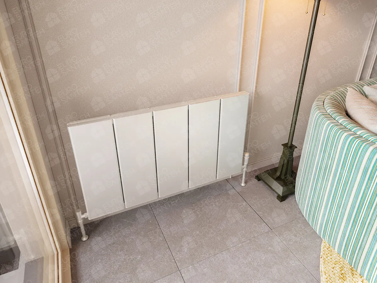 Designer radiator LOJIMAX, collection  NISH DOUBLE height 1000 mm. width 608 mm. black mat