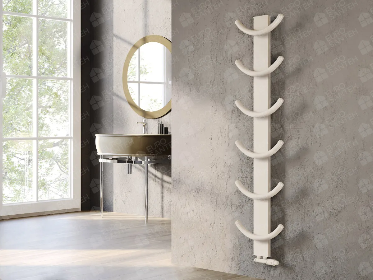 Designer towel warmer LOJIMAX, collection OXY height 460 mm. width 400 mm. Lemon gloss