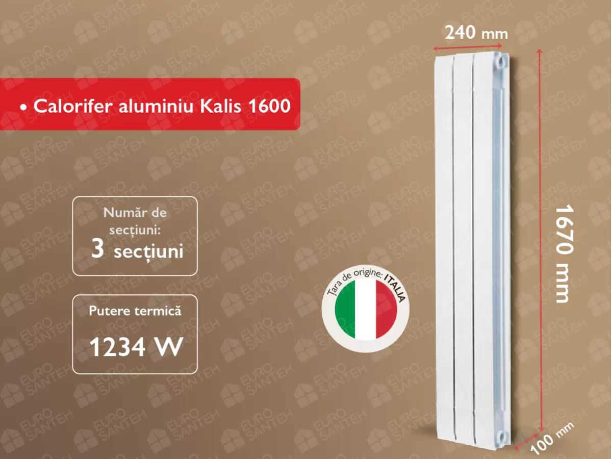 Aluminum radiator Kalis 1600 (3 elem.)