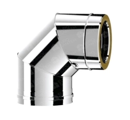 Угол дымоходный утепленный 90° SOLINOX d.150-200 (inox 316L/304)