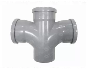 Sewer cross made of polypropylene (PPR) 90 degrees d.110 x d.110 x d.110 x d.110