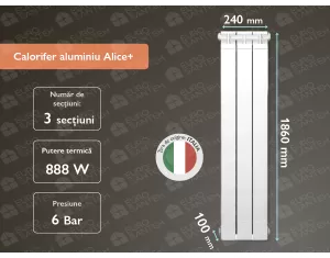 Aluminum radiator Alice+ 1800 (3 elem.)
