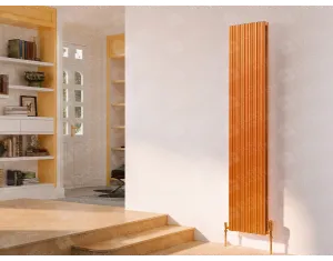 Designer radiator LOJIMAX BAMBOO DOUBLE collection 1800x359 mm, Copper Matt Anodising