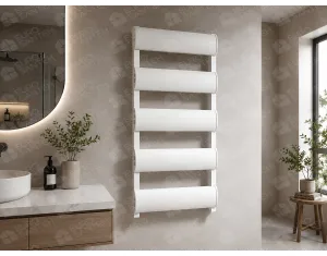 Designer towel warmer LOJIMAX WALDO collection 600x1000 mm, White