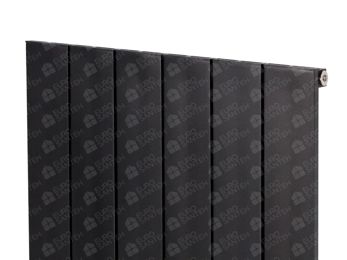 Designer radiator LOJIMAX, collection  KALSEDON height 800 mm. width 1705 mm. black mat