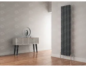 Дизайнерский радиатор CARISA коллекция TALLIS DOUBLE 1800x350 мм, Антрацит