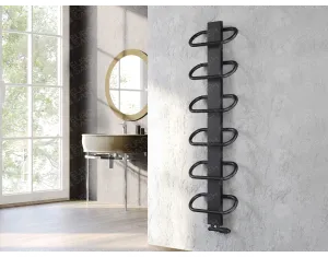LOJIMAX designer towel warmers, PEARL collection, Matte Black