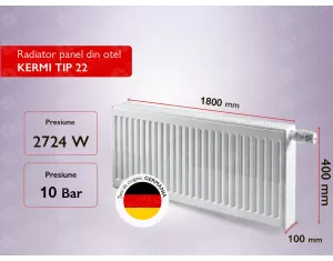 Steel panel radiator KERMI TIP 22 400x1800
