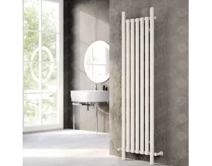 FLOOR STANDING ALUMINUM RADIATOR ROBA LUX высота 1800 мм. ширина 330 мм. белый мат