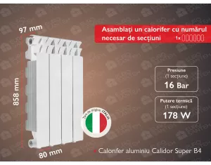 Calorifer aluminiu FONDITAL Calidor Super B4 800/100