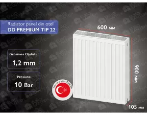 Steel panel radiator DD PREMIUM TIP 22 900x600