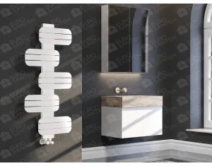 Uscător de prosoape de design LOJIMAX colecția BAMITO 1070x500 mm, Alb
