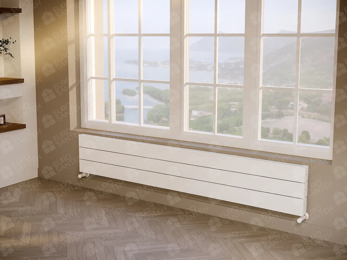 ALUMINUM HORIZONTAL RADIATOR KALSEDON DOUBLE HRZ высота 1000 мм. ширина 375 мм. черный мат