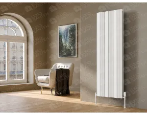 Radiator de design LOJIMAX colecția AMAZONITE DOUBLE 1000x412 mm, Alb