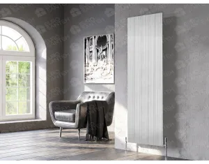 Designer radiator LOJIMAX BAMBOO collection 1600x479 mm, Natural Matte Anodising