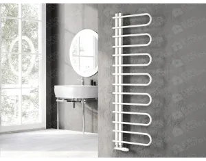 Uscător de prosoape de design LOJIMAX colecția CORTE 1400x500 mm, Alb