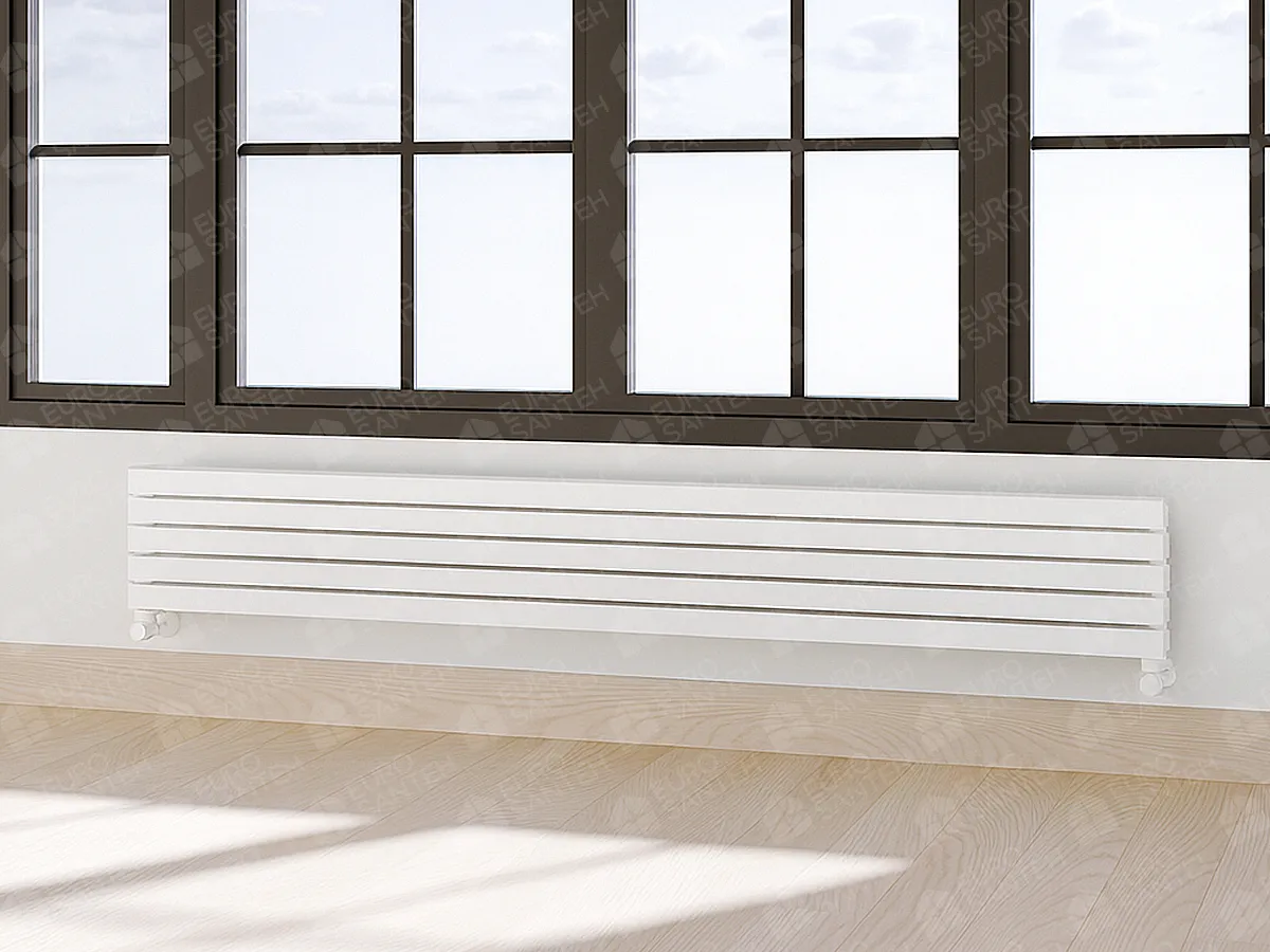 ALUMINUM HORIZONTAL RADIATOR ELMAS PLUS HRZ высота 900 мм. ширина 453 мм. белый мат