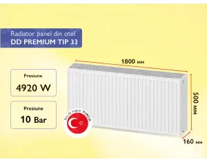 Steel panel radiator DD PREMIUM TIP 33 500x1800