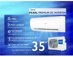 Air conditioner HAIER PEARL Premium DC Inverter R32 AS35PBPHRA-PRE-1U35YEGFRA-H (Heating at - 25°C)