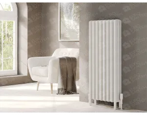 FLOOR STANDING ALUMINUM RADIATOR GRANDE LUX height 800 mm. width 635 mm. white mat