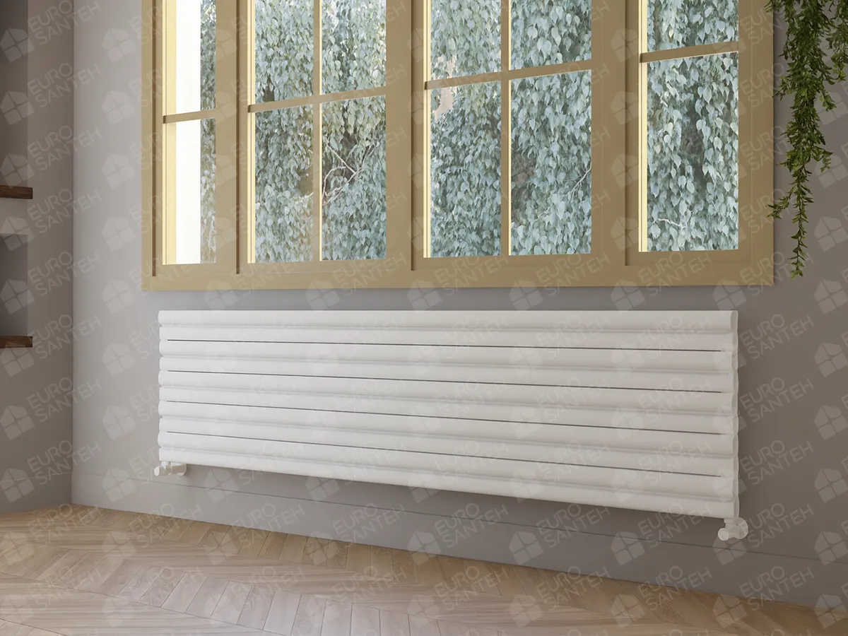 ALUMINUM HORIZONTAL RADIATOR TOSINA DOUBLE HRZ высота 800 мм. ширина 490 мм. белый мат