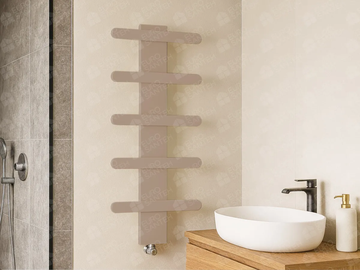 Designer towel warmer LOJIMAX, collection BALLOSS STYLE height 340 mm. width 400 mm. Kiwi matte