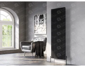 Дизайнерские радиаторы LOJIMAX, коллекция BAMBOO DOUBLE черный матовый