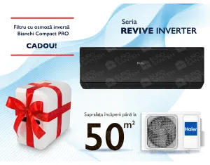 Conditioner HAIER REVIVE Plus DC Inverter R32 AS50RCBHRA-B 1U50MERFRA-4 Negru (Încălzire pana la - 20°C)