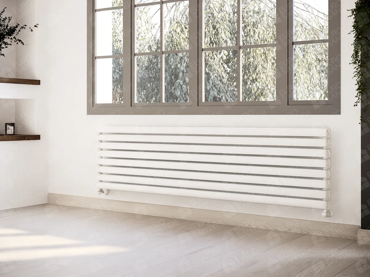 ALUMINUM HORIZONTAL RADIATOR BELLA DOUBLE HRZ height 800 mm. width 581 mm. black mat