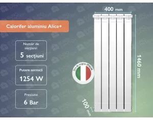 Aluminum radiator Alice+ 1400 (5 elem.)