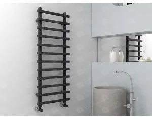 Uscător de prosoape de design CARISA, colecția BARON L, 800x500 mm, NEGRU