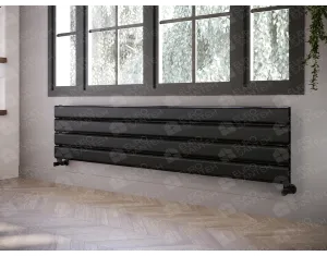 Designer radiators LOJIMAX, collection DIAMOND HRZ, black matte