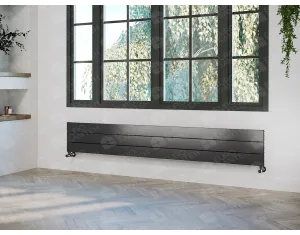 Calorifere decorativ LOJIMAX, colectia FLAT HRZ, negru mat