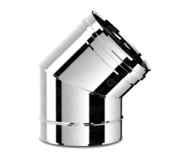 45 ° angle for SOLINOX chimney d.180 (316L stainless steel)