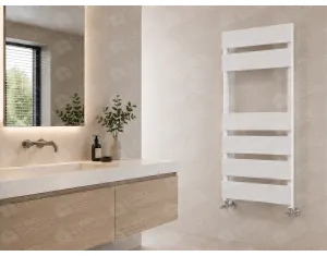 Uscător de prosoape de design LOJIMAX colecția ORION 1700x500 mm, Alb