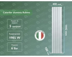 Aluminum radiator Rubino 1400 (5 elem.)