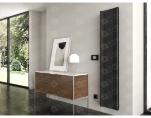 Radiator electric de design CARISA, colecția BOREAS B, 1800x369 mm, NEGRU