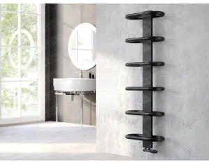Designer towel warmer LOJIMAX TEOS collection 1430x400 mm, Black