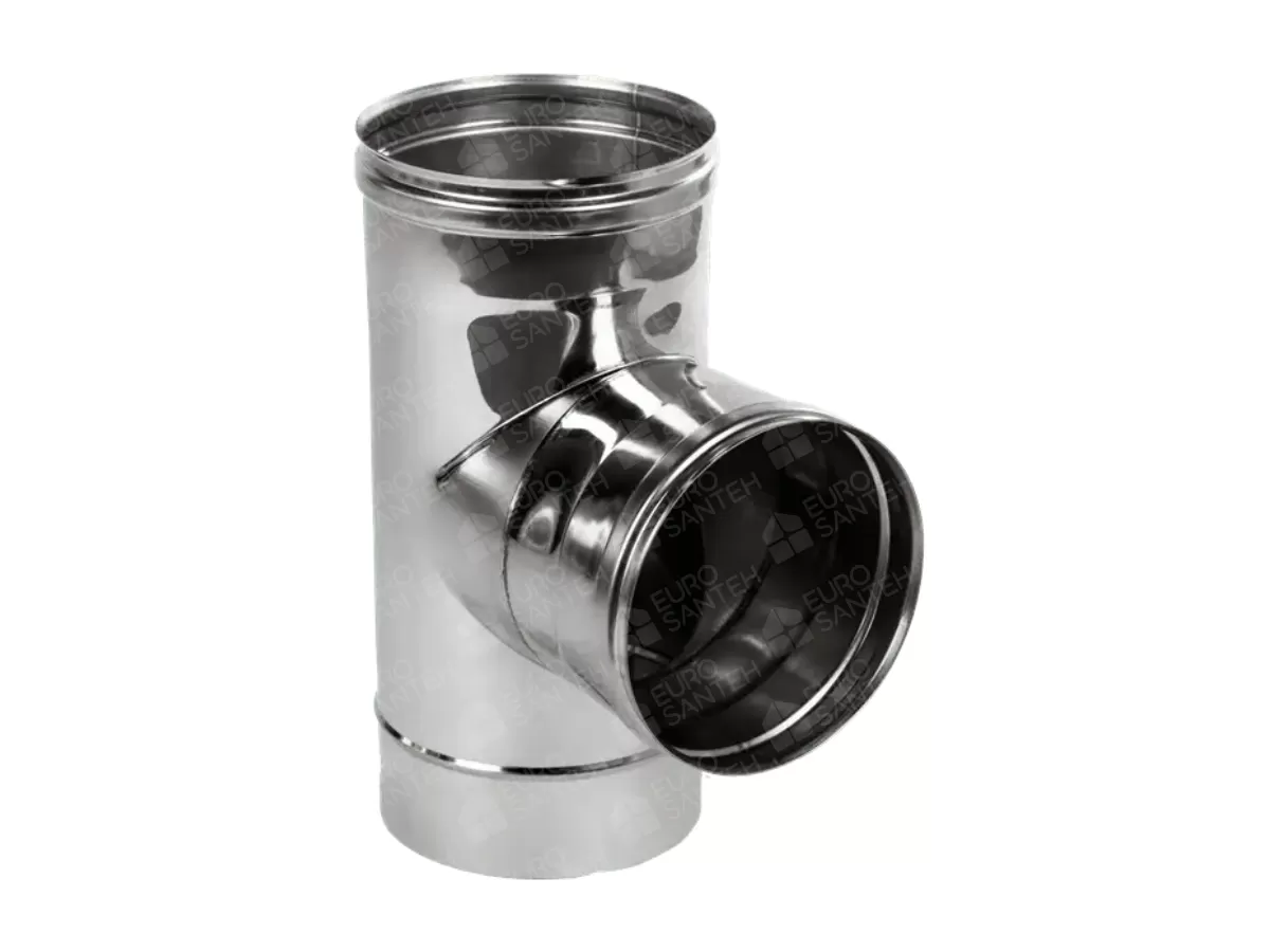 Teu 90° pentru cos de fum CORAX Ø 150 mm (inox 304)