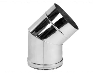 Angle 45° for chimney CORAX Ø 220 mm (stainless steel 304)