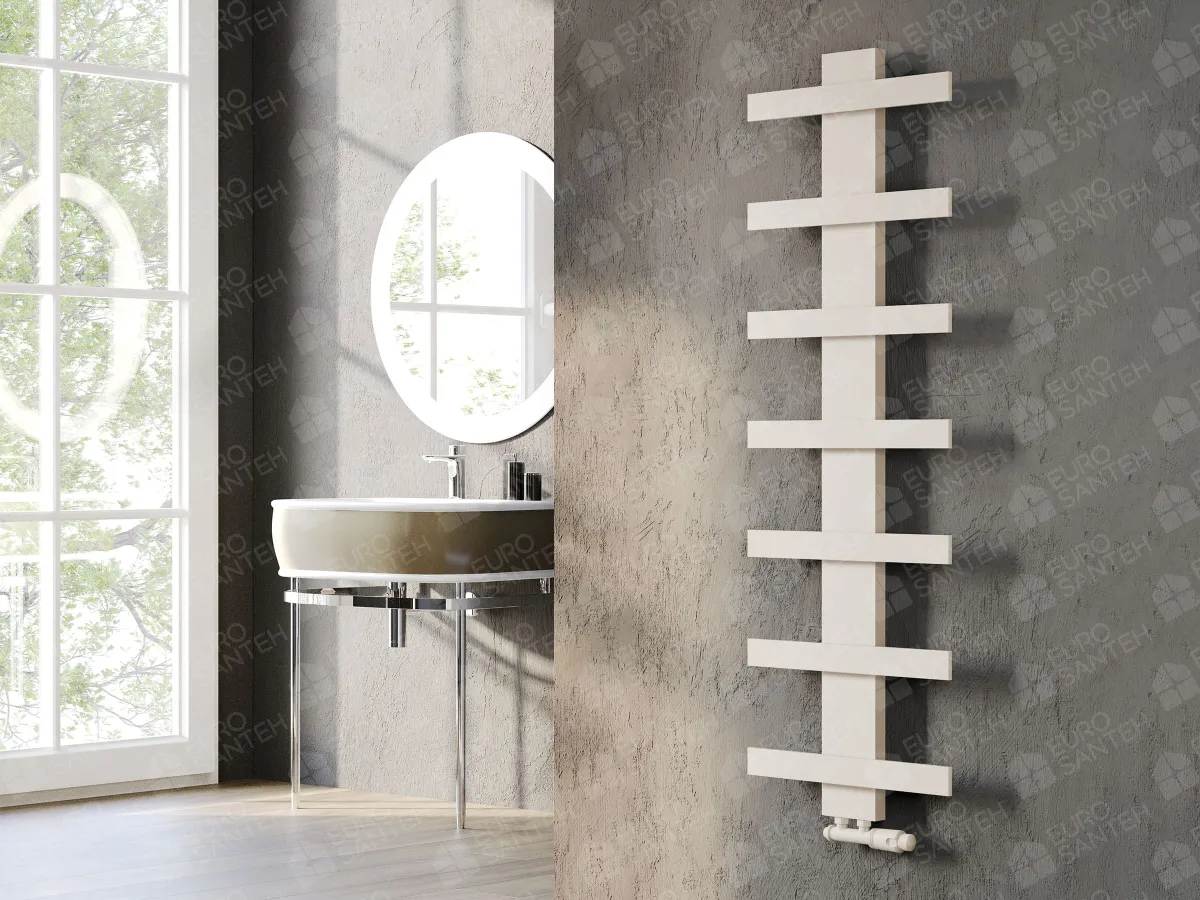 Designer towel warmer LOJIMAX, collection ALBATROS STYLE height 340 mm. width 450 mm. Lemon gloss