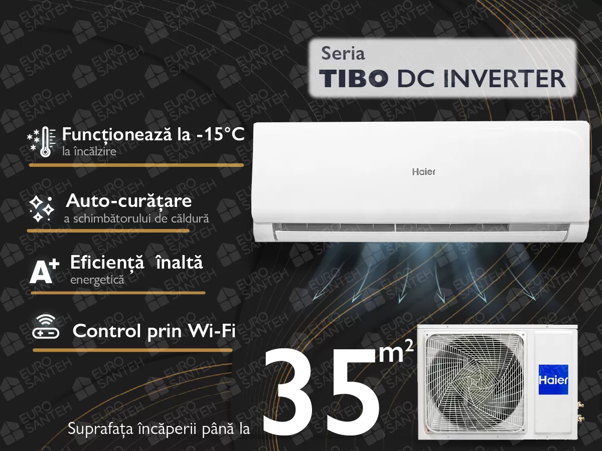 Air conditioner Haier Tibo DC Inverter R32 AL35TADHRA-CL/1Y35YEEFRA (Heating at - 15°C)