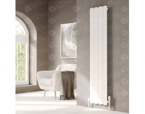 Designer radiator LOJIMAX, collection  SERRO height 300 mm. width 306 mm. white mat