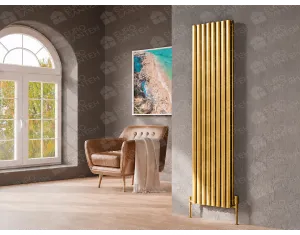 Дизайнерский радиатор LOJIMAX коллекция BELLA DOUBLE 1800x404 мм, Золотой