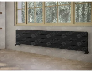 Designer radiators LOJIMAX, BIANCO HRZ collection, black matte